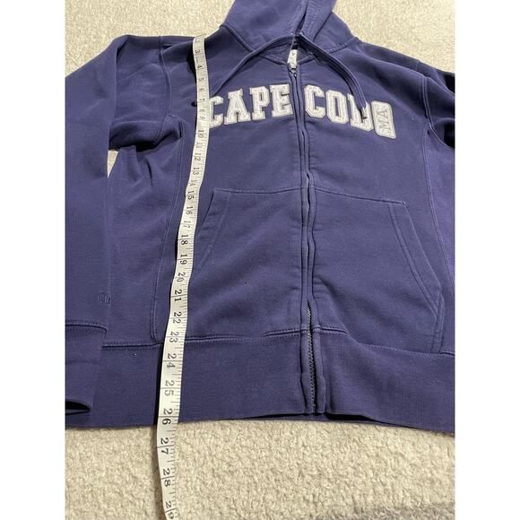 Cuffy's Men's Size Medium Cape Cod Hooded Full Zip Sweatshirt Blue - Picture 4 of 11